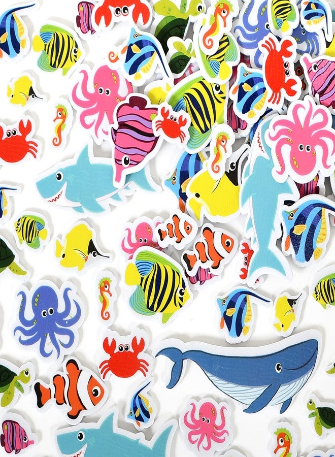 Ready 2 Learn Foam Stickers - Sea Life - Pack of 168 - Self-Adhesive Stickers for Kids - 3D Puffy Ocean Stickers for Laptops, Party Favors and Crafts - Image 1